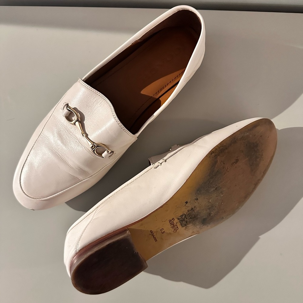 White leather loafers size 9.5 - Picture 6 of 8